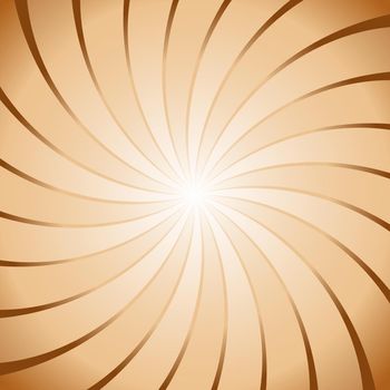Abstract brown ray twirl background