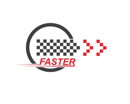 faster speed logo icon of automotive racing concept