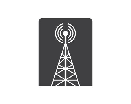 tower signal logo icon vector illustration
