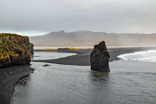 Rock formation at Dyrholaey, Iceland