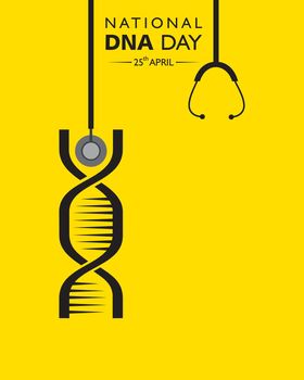 Vector illustration of National DNA day observed on April 25