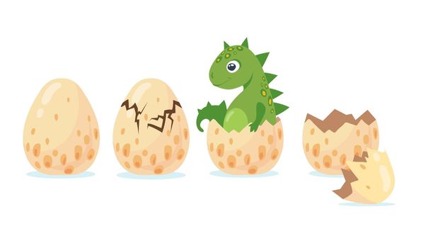 Dino or dragon hatching out of crashing egg