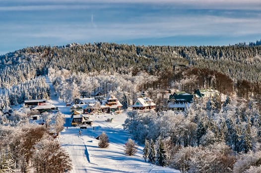  Winter mountain landscape Pustevny-Beskydy