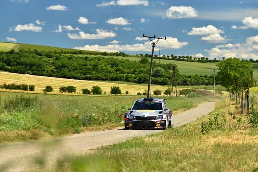 Hustopece, Czech Republic June 18, 2016. Rally car.