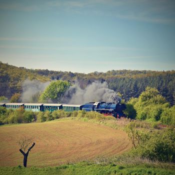 Historic steam train. Specially launched Czech old steam train trips and for traveling around the Czech Republic.