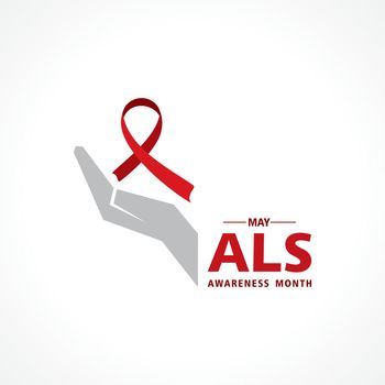 Vector Illustration of ALS(Amyotrophic lateral sclerosis) Awareness Month.
