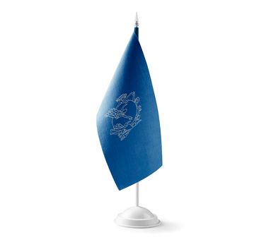 Set of Semeral Postal Union national flags on a white background