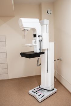 Clinic room with equipment for breast x-ray