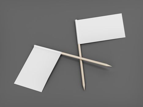 Two toothpick flags