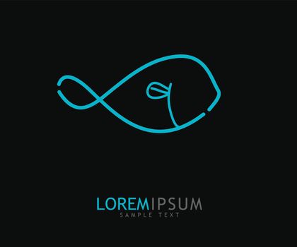 fish logo design modern vector background 