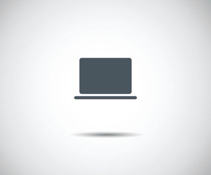 Computer icon, Personal computer in flat style, Desktop computer, IT logo 
