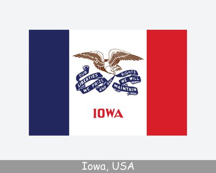 Iowa USA State Flag