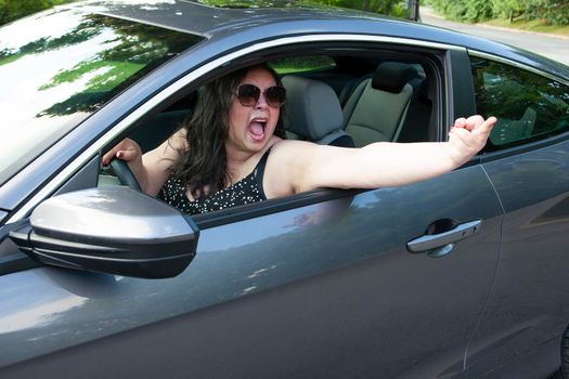 road rage woman