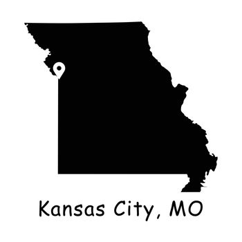 1307 Kansas City MO on Missouri State Map