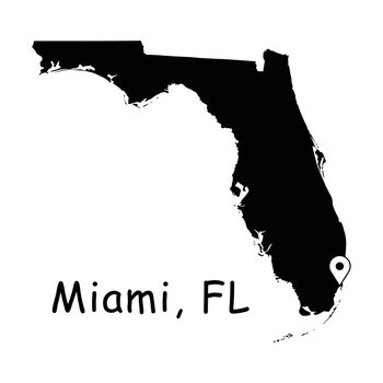 1309 Miami FL on Florida State Map