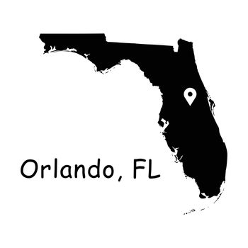1322 Orlando FL on Florida State Map