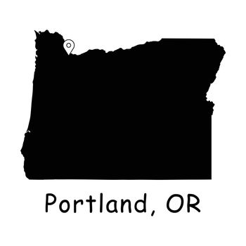 1299 Portland OR on Oregon State Map