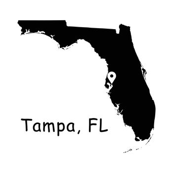 1315 Tampa FL on Florida State Map