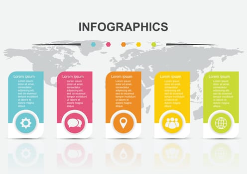 Infographic design template regtangle banners with reflect