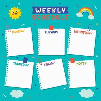 Daily And Weekly Planner For Children