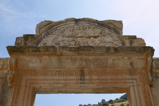 The Temple of Hadrian in Ancient City of Ephesus in Turkey