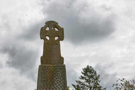 Celtic cross in Pembrokeshire, Wales, England, UK