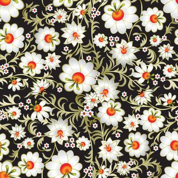 abstract seamless floral ornament