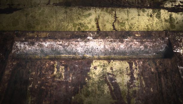 Detailed close up surface of rusty metal and steel with lots of corrosion in high resolution