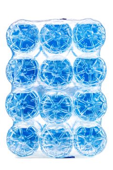 pack of twelve plastic water bottles