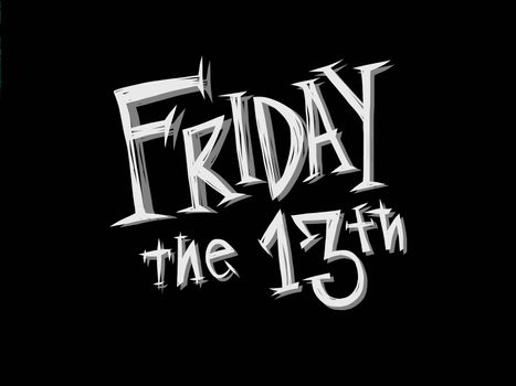 Friday 13th word lettering