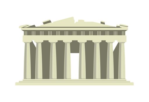 Parthenon temple - Greece / World famous buildings vector illustration.