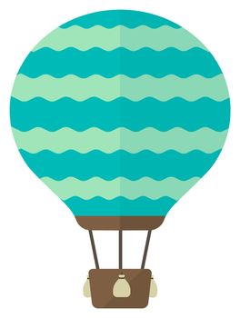 Hot air balloon flat vector illustration