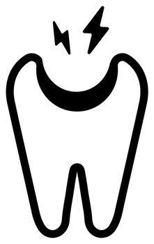 Dental care , Tooth related icons illustration / Tooth decay