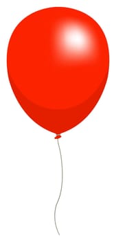 Colorful helium balloon vector illustration ( red )