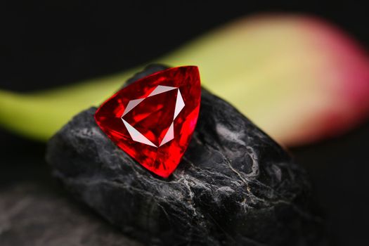 Red Gemstone Beauty Shot