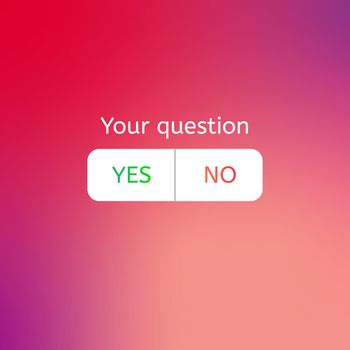 Ask question yes or no. Vector poll UI story buttons. Media template