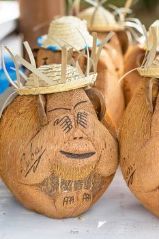 Cuban souvenir from coconut nut