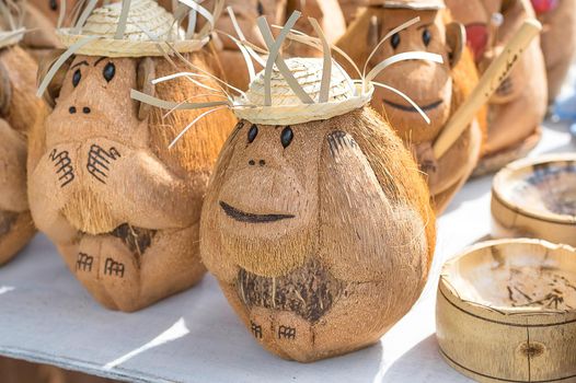 Cuban souvenir from coconut nut