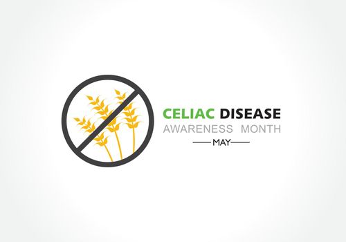 Vector illustration of Celiac Disease Awareness Month in May.