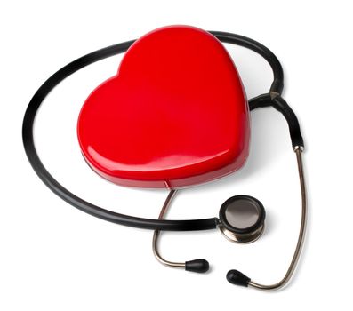 Medical stethoscope and heart