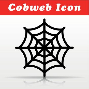 black cobweb vector icon design