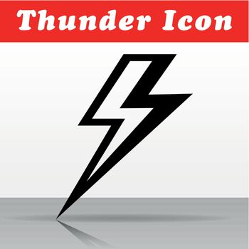 black thunder vector icon design