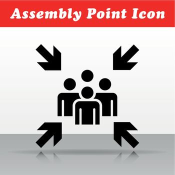 assembly point vector icon design