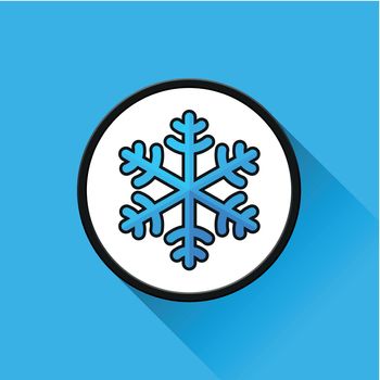 snowflake blue icon design concept