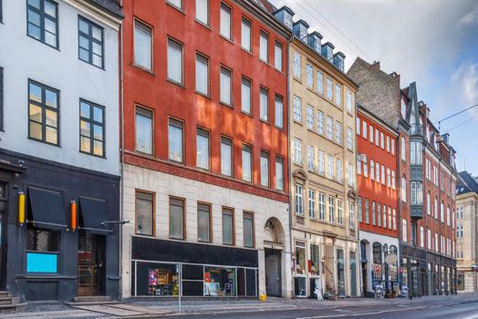 Street in Copenhagen city center, Denmark
