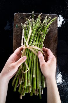 Collection and preparation of wild asparagus 
