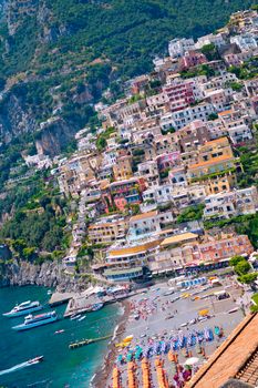 Positano, Amalfi Coast, Tyrrhenian Sea, Campania, Italy, Europe