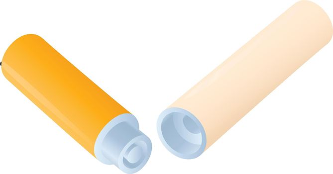 Electronic cigarette battery and vaporizer icon