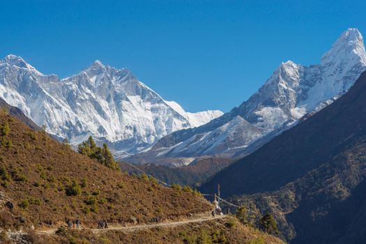 Everest, Lhotse and Ama Dablam summits. 
