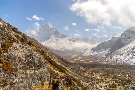 Ama Dablam summit in Himalayas Nepal